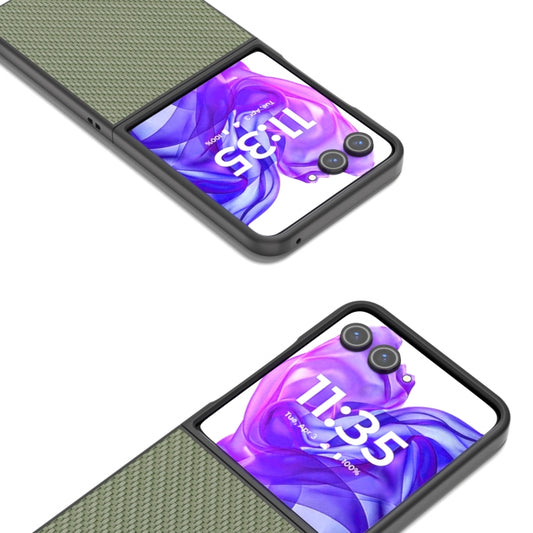 For Motorola Razr 50 Ultra Carbon Fiber Texture Protective Phone Case(Green) by buy2fix