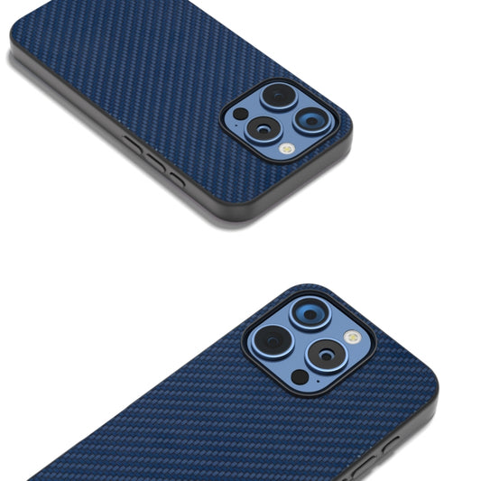 For iPhone 16 Pro Carbon Fiber Texture Protective Phone Case(Dark Blue) by buy2fix