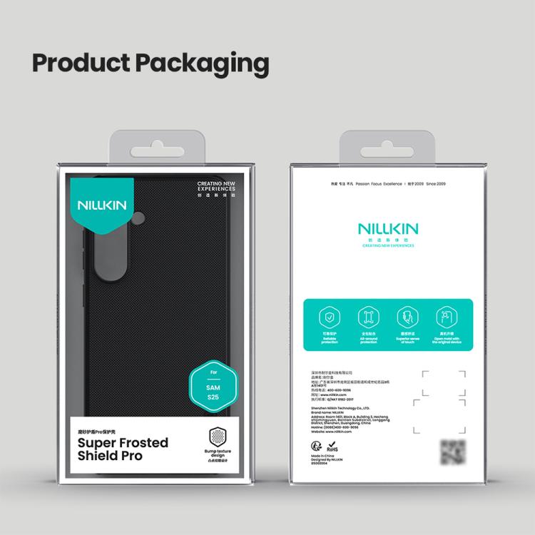 For Samsung Galaxy S25 5G NILLKIN Frosted Shield Pro PC + TPU Phone Case(Black) - Galaxy S25 5G Cases by NILLKIN | Online Shopping UK | buy2fix