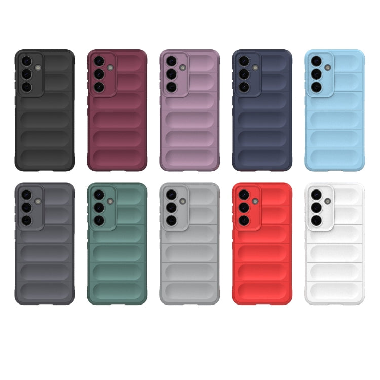For Samsung Galaxy S25 5G Magic Shield TPU + Flannel Phone Case(Black) by buy2fix