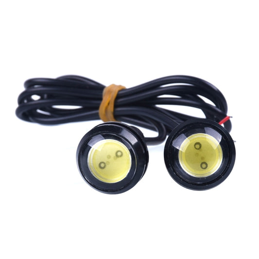 10pcs 23mm 1.5W DC12V Motorcycle Eagle Eye Light Double Lens Strobe Light(White Light) by buy2fix