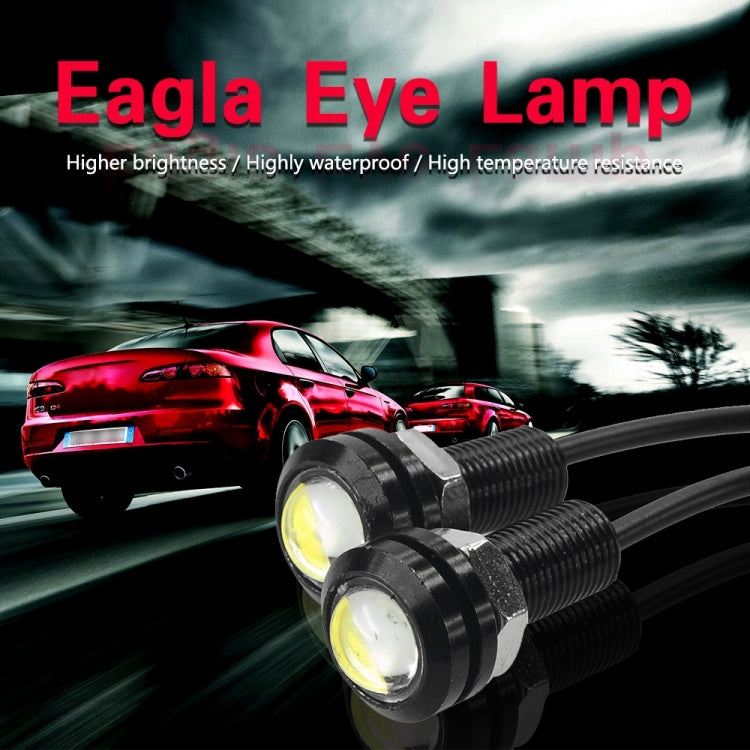 10pcs 23mm 1.5W DC12V Motorcycle Eagle Eye Light Double Lens Strobe Light(White Light) by buy2fix