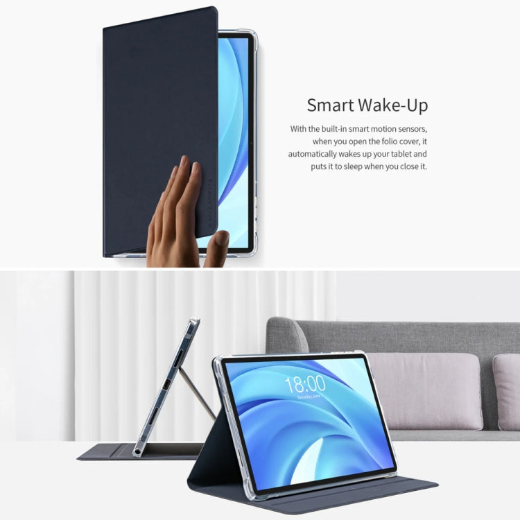 For Teclast T50 HD / T50 Max Anti-slip Texture Smart Tablet Leather Folio Case(Dark Blue) - Teclast by TECLAST | Online Shopping UK | buy2fix