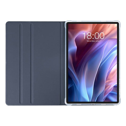 For Teclast T65 Max Anti-slip Texture Smart Tablet Leather Folio Case(Dark Blue) by TECLAST