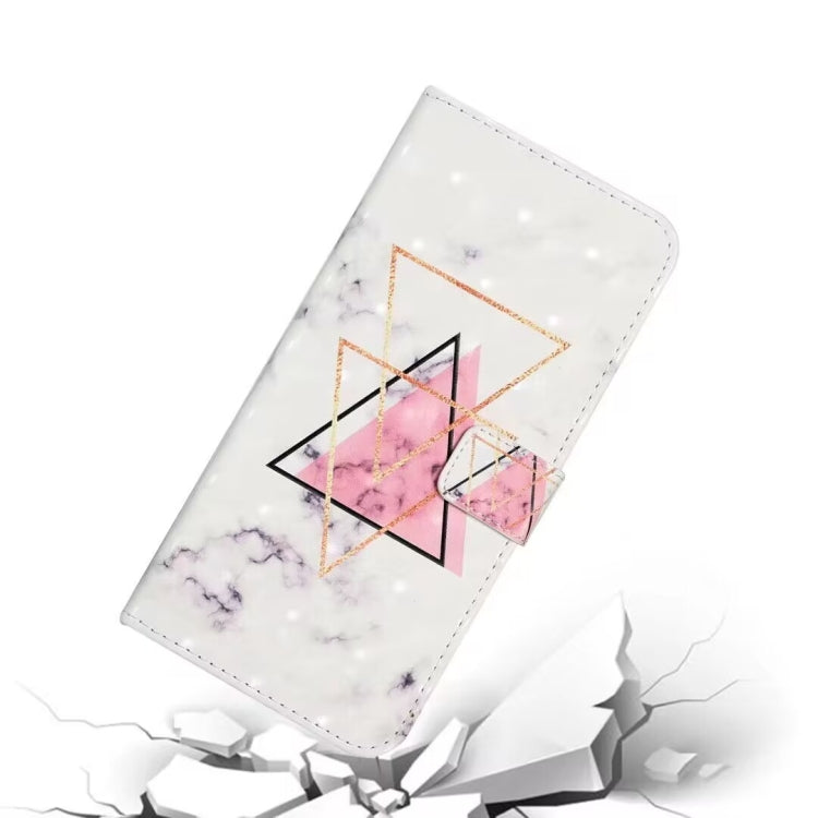 For Samsung Galaxy S25 5G Oil Embossed 3D Drawing Leather Phone Case(Triangular Marble) by buy2fix