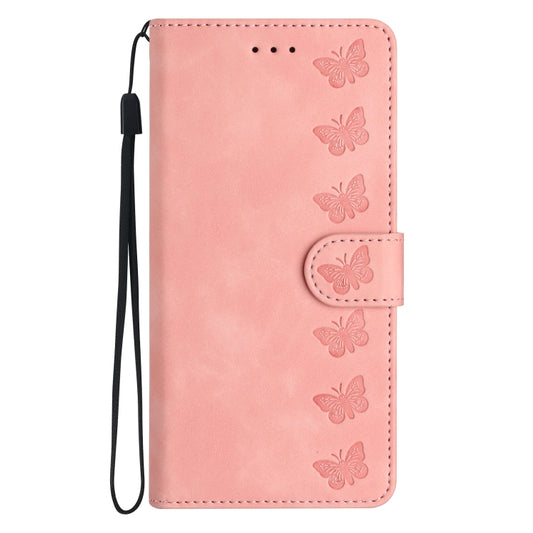 For Samsung Galaxy S25+ 5G Seven Butterflies Embossed Leather Phone Case(Pink) by buy2fix