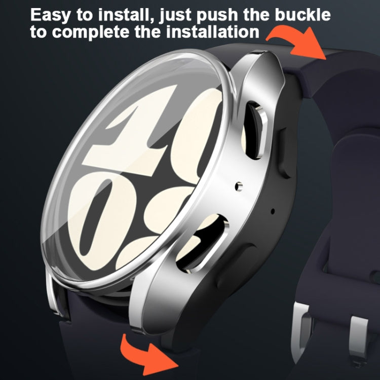 For Samsung Galaxy Watch FE 40mm Full Coverage Electroplated TPU Watch Protective Case(Pink) by buy2fix