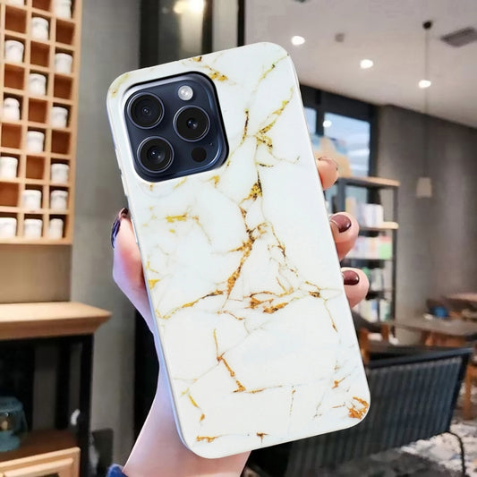 For iPhone 16 Pro Max IMD Marble TPU Phone Case(White) by buy2fix