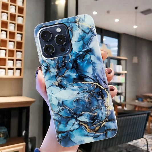 For iPhone 16 Pro IMD Marble TPU Phone Case(Grey) by buy2fix