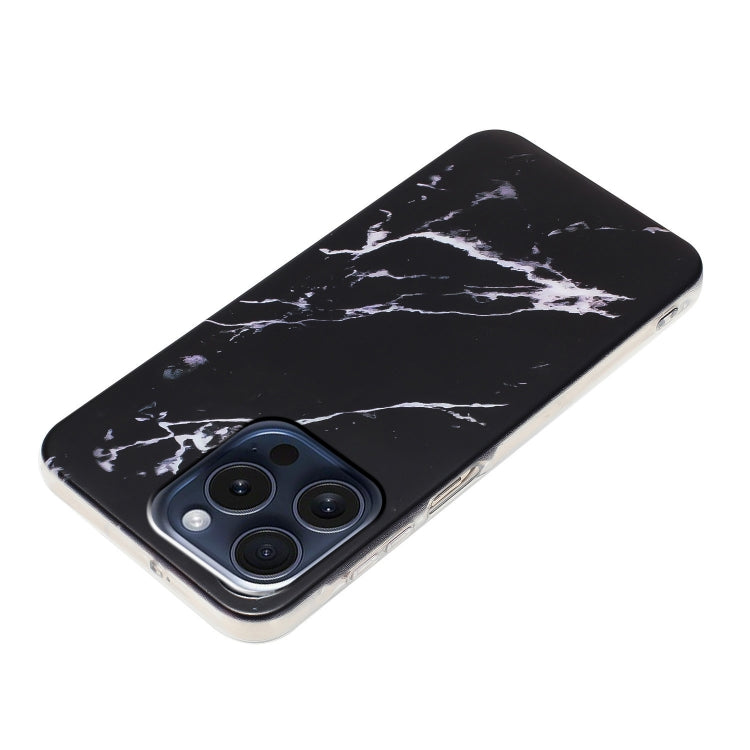 For iPhone 16 Pro IMD Marble TPU Phone Case(Black) by buy2fix