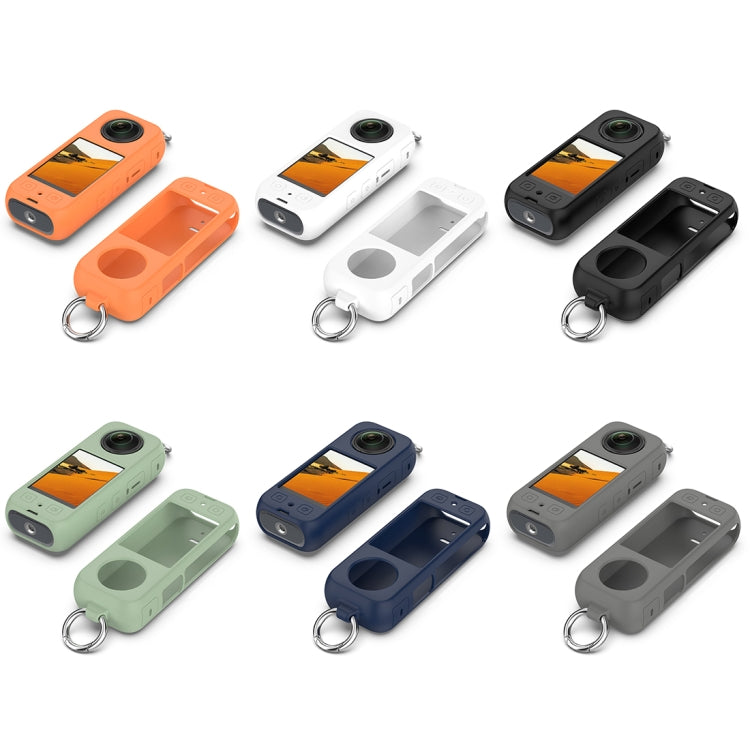 For Insta360 X3 Portable Silicone Protective Case(Midnight Blue) by buy2fix