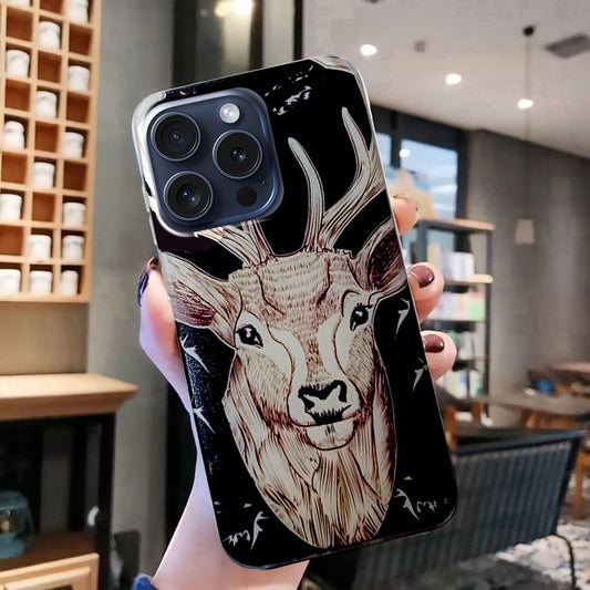 For iPhone 16 Pro Colored Drawing Pattern TPU Phone Case(Deer) by buy2fix