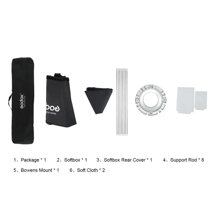 Godox Octagon Softbox Flash Speedlite Studio Photo Light Soft Box with Bowens Mount, Size:95cm by Godox