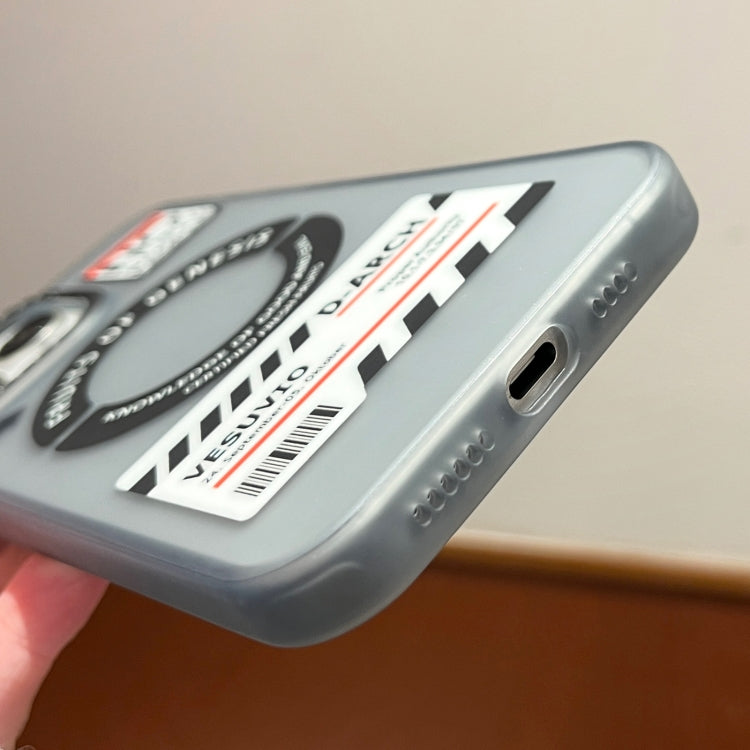 For iPhone 15 Double-Layer Frosted IMD MagSafe Phone Case(English Label NO) by buy2fix