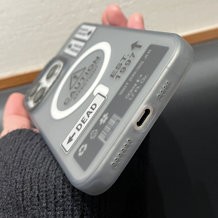 For iPhone 12 Pro Max Double-Layer Frosted IMD MagSafe Phone Case(Arrow Label) by buy2fix