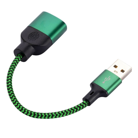 USB-A to Dual 3.5mm Integrated Style Audio Adapter Cable, Length:1m(Green) - Video & Audio Cable by buy2fix | Online Shopping UK | buy2fix
