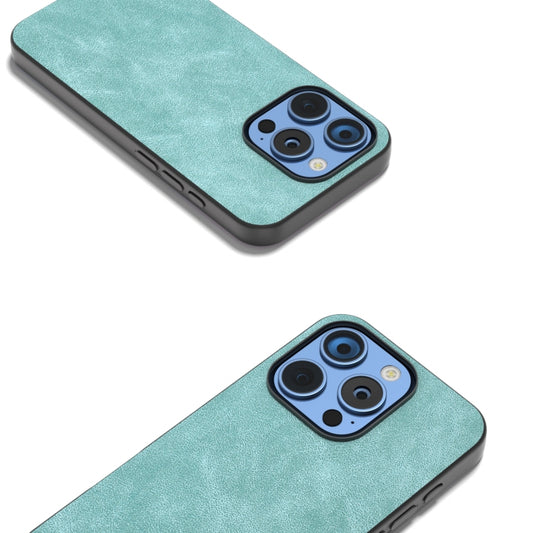 For iPhone 16 Pro Max Black Frame PU Leather Full Coverage Phone Case(Light Blue) by buy2fix