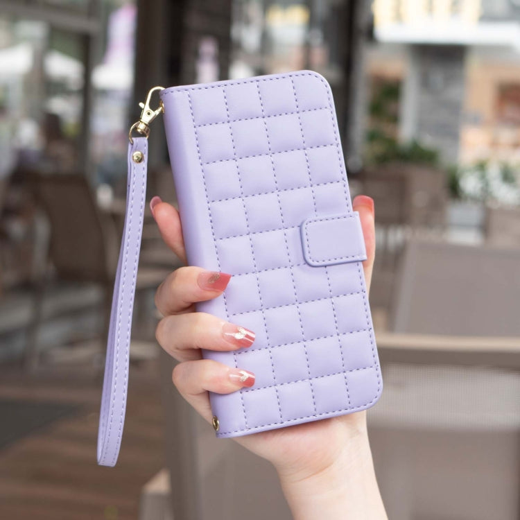 For Google Pixel 9 Pro Square Texture Leather Phone Case(Purple) by buy2fix
