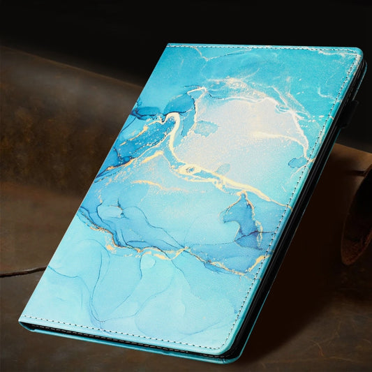 For Lenovo Tab M11/ Xiaoxin Pad 11 2024 Marble Litchi Leather Smart Tablet Case(Green) by buy2fix