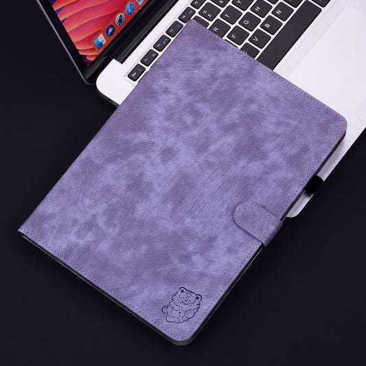 For Huawei MatePad SE 11 2024 Tiger Pattern Flip Leather Tablet Case(Purple) by buy2fix
