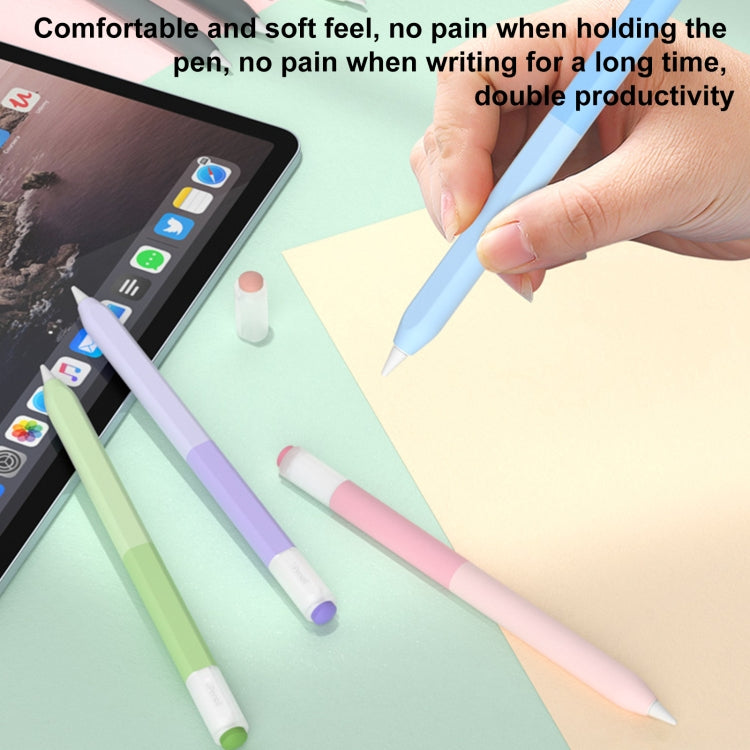For Apple Pencil USB-C Gradient Silicone Stylus Protective Case(Coffee) by buy2fix