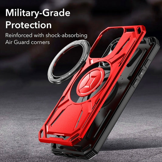 For iPhone 14 Pro Armor II Series MagSafe Magnetic Holder Phone Case(Black) by buy2fix