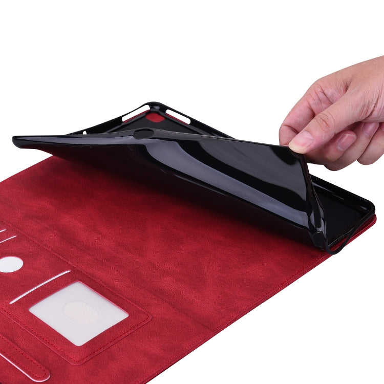 For Huawei MatePad SE 11 2024 Butterfly Flower Embossed Leather Tablet Case(Red) by buy2fix