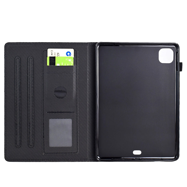 For iPad Pro 11 2025 / 2024 Solid Color Fiber Texture Smart Tablet Leather Case(Black) by buy2fix