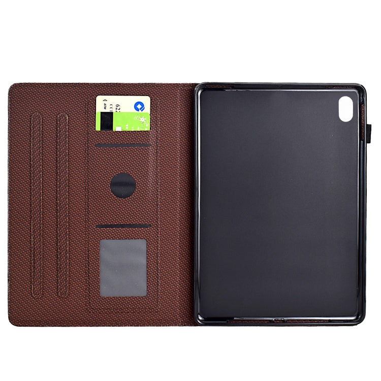 For iPad 2025 / 2022 Solid Color Fiber Texture Smart Tablet Leather Case(Brown) - iPad 2025 / 2022 Cases by buy2fix | Online Shopping UK | buy2fix