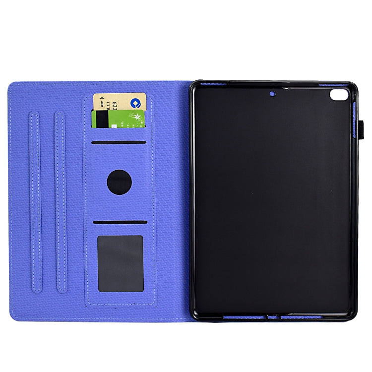 For iPad Air 10.5 2019 Solid Color Fiber Texture Smart Tablet Leather Case(Purple) - iPad Air (2019) Cases by buy2fix | Online Shopping UK | buy2fix