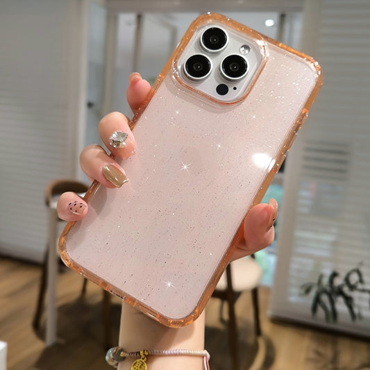 For iPhone 16 Pro Max Glitter Powder TPU Hybrid PC Phone Case(Purple) by buy2fix