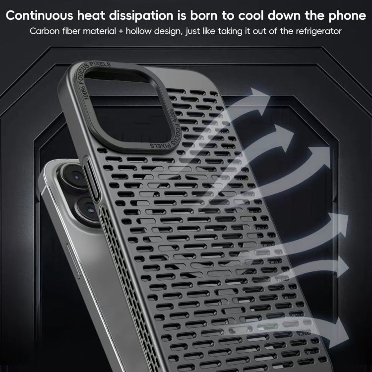 For iPhone 14 Pro Hollow Cooling MagSafe Phone Case(Rose Gold) by buy2fix