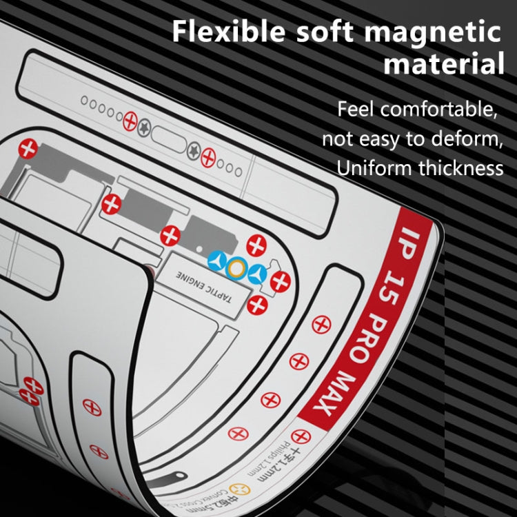 For iPhone 15 Plus MaAnt Double-sided Screw Positioning Flexible Soft Magnetic Pad by MaAnt