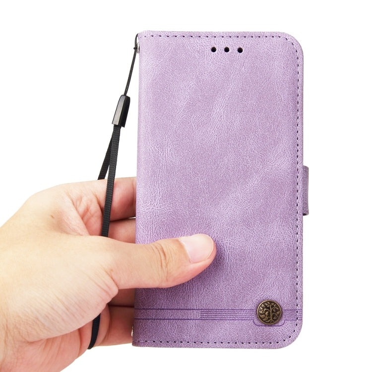 For Redmi K70 Ultra Skin Feel Life Tree Metal Button Leather Phone Case(Purple) by buy2fix