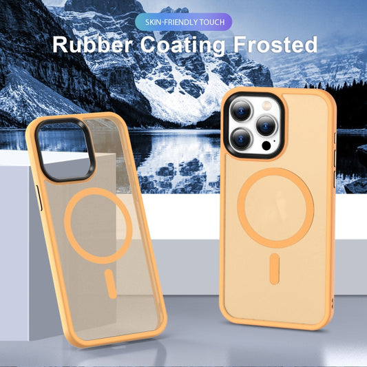 For iPhone 15 Pro Max MagSafe Magnetic Skin Feel Frosted Phone Case(Orange) by buy2fix