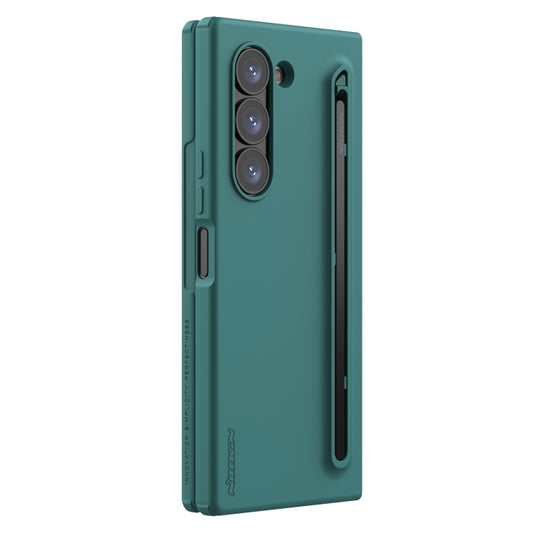 For Samsung Galaxy Z Fold6 5G NILLKIN Flex Pure PC + Liquid Silicone Phone Case with S Pen(Green) by NILLKIN