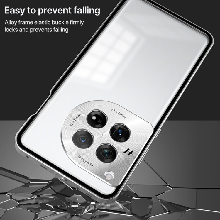 For OnePlus 13 Snap Buckle Single-sided Metal Frame Frosted Phone Case(Space Black) by buy2fix