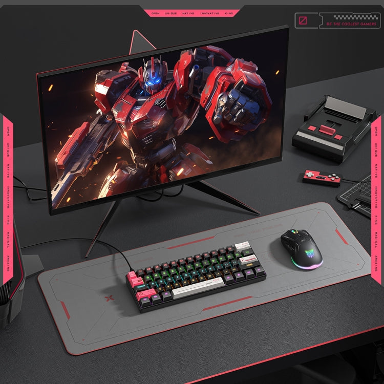 ONIKUMA G55 61 Keys RGB Colorful Lighting Wired Gaming Mechanical Keyboard(Black) by ONIKUMA