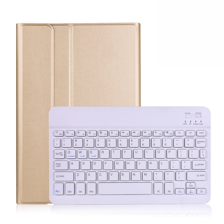 A870 For Samsung Galaxy Tab S7 T870/T875 11 inch Detachable Bluetooth Keyboard Ultrathin Horizontal Flip Leather Tablet Case with Holder & Elastic Band(Gold) by buy2fix