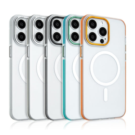 For iPhone 15 Color Edge Skin Feel Frosted MagSafe Magnetic Phone Case(Black) by buy2fix