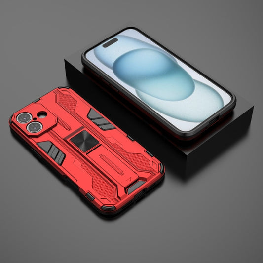 For iPhone 16 Plus Supersonic PC + TPU Holder Phone Case(Red) by buy2fix