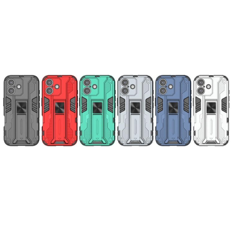 For iPhone 16 Supersonic PC + TPU Holder Phone Case(Green) by buy2fix