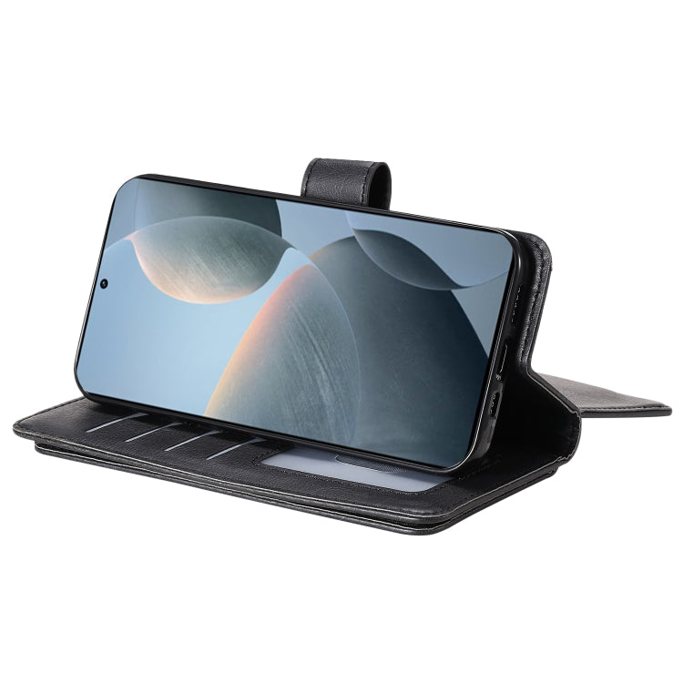 For Redmi K70 Multi-Function Wallet 10 Card Slots Leather Phone Case(Black) by buy2fix