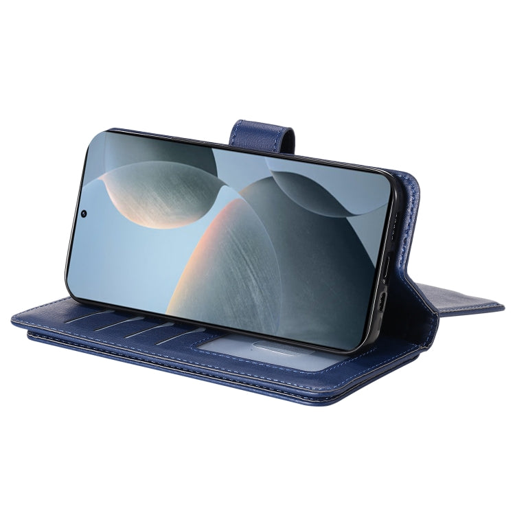 For Redmi K70 Multi-Function Wallet 10 Card Slots Leather Phone Case(Dark Blue) by buy2fix