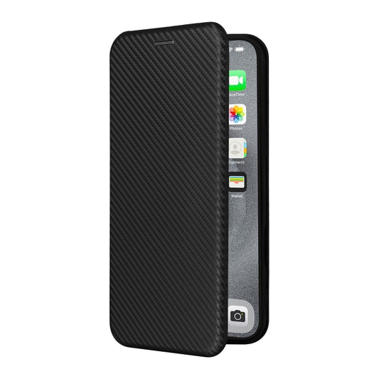 For iPhone 16 Pro Carbon Fiber Texture Flip Leather Phone Case(Black) by buy2fix