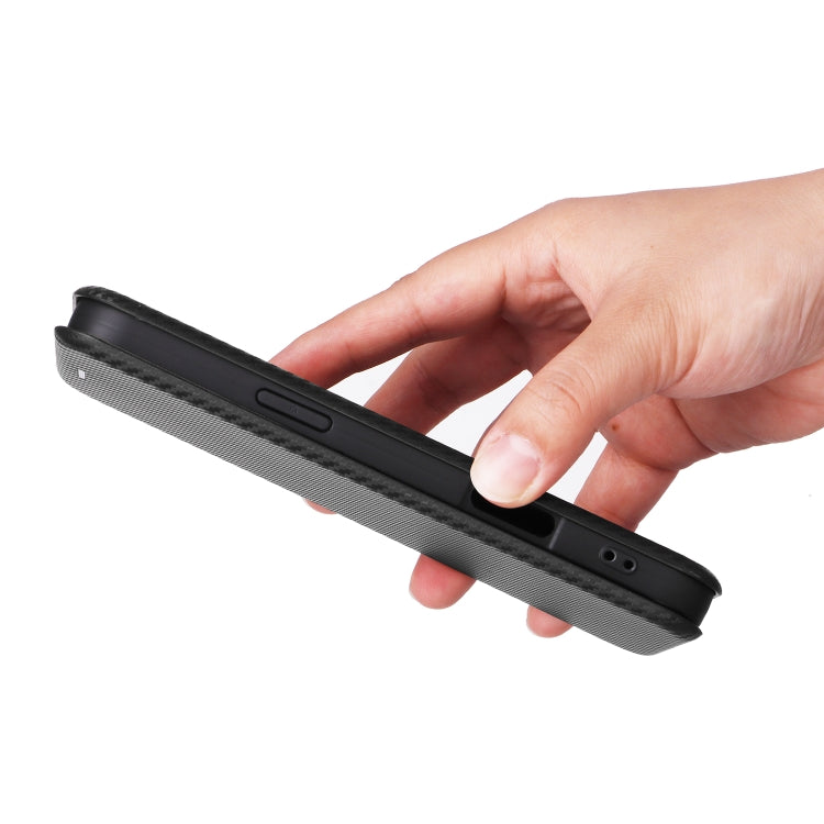 For iPhone 16 Pro Carbon Fiber Texture Flip Leather Phone Case(Black) by buy2fix