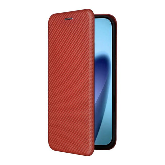 For iPhone Air Carbon Fiber Texture Flip Leather Phone Case(Brown) - iPhone Air Cases by buy2fix | Online Shopping UK | buy2fix