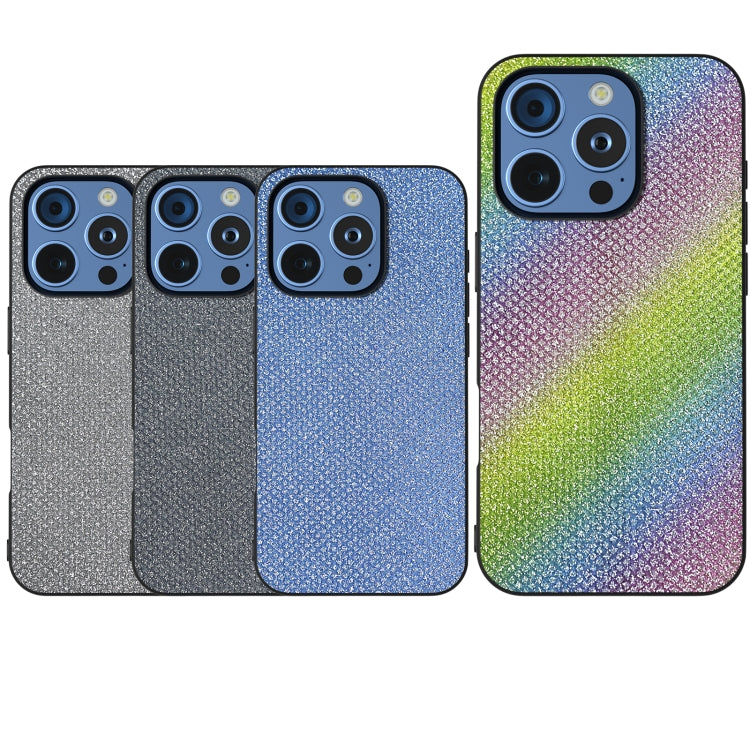 For iPhone 16 Pro Max Diamond Black Frame Phone Case(Jewel Black) by buy2fix
