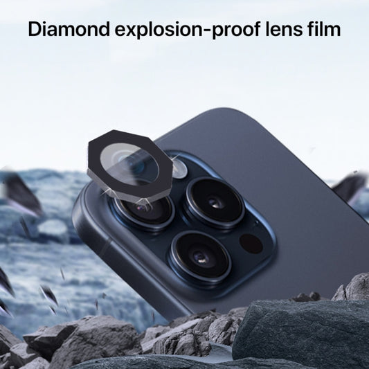 For iPhone 16 Pro / 16 Pro Max HD Lens Protective Film without Diamond(Dark Blue) by buy2fix