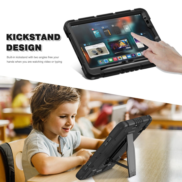 For iPad Air 11 2025 / 2024 3-Layer Silicone Hybrid PC Tablet Case(Black) by buy2fix